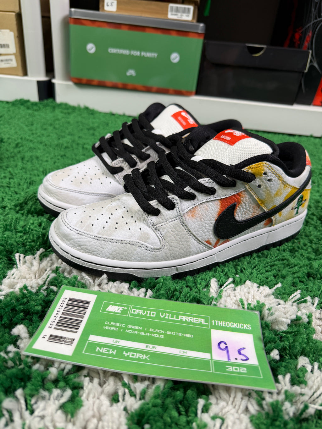 Nike Sb Tie Dye Ray Guns White - Size 9.5