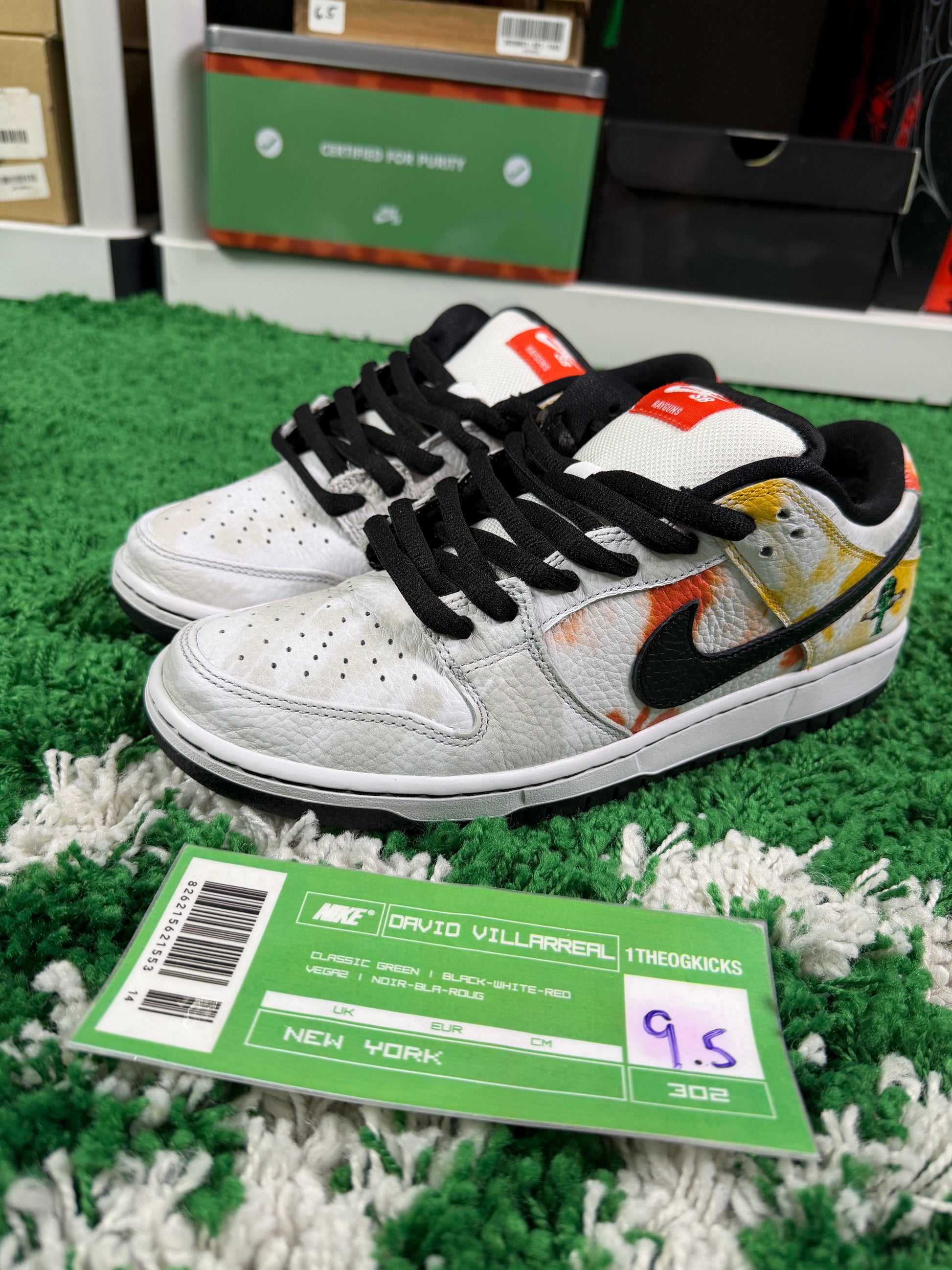 Nike Sb Tie Dye Ray Guns White - Size 9.5