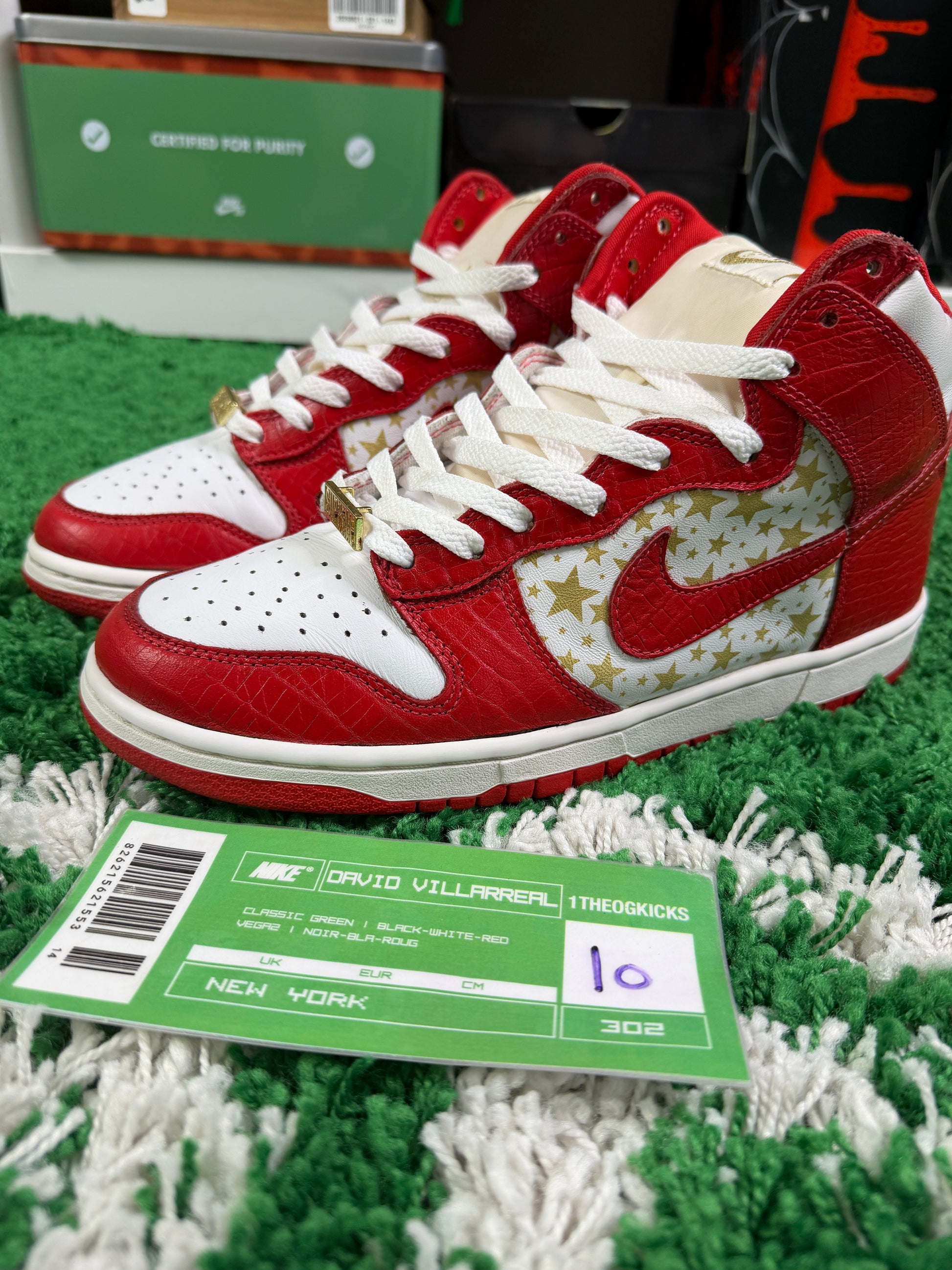 Nike Sb Red Supreme Highs - Size 10.5