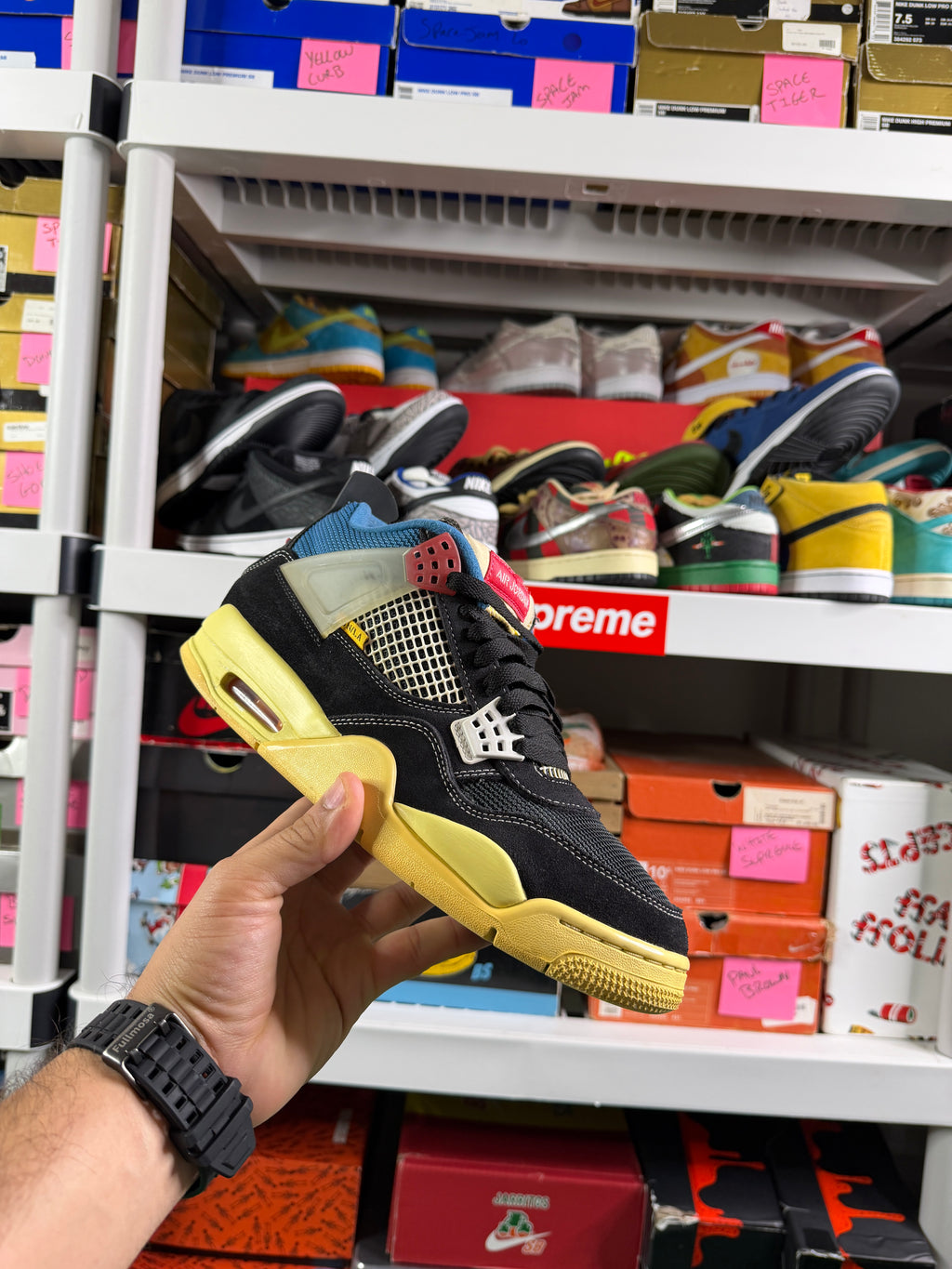 Jordan 4 Union Off Noir - Size 9.5