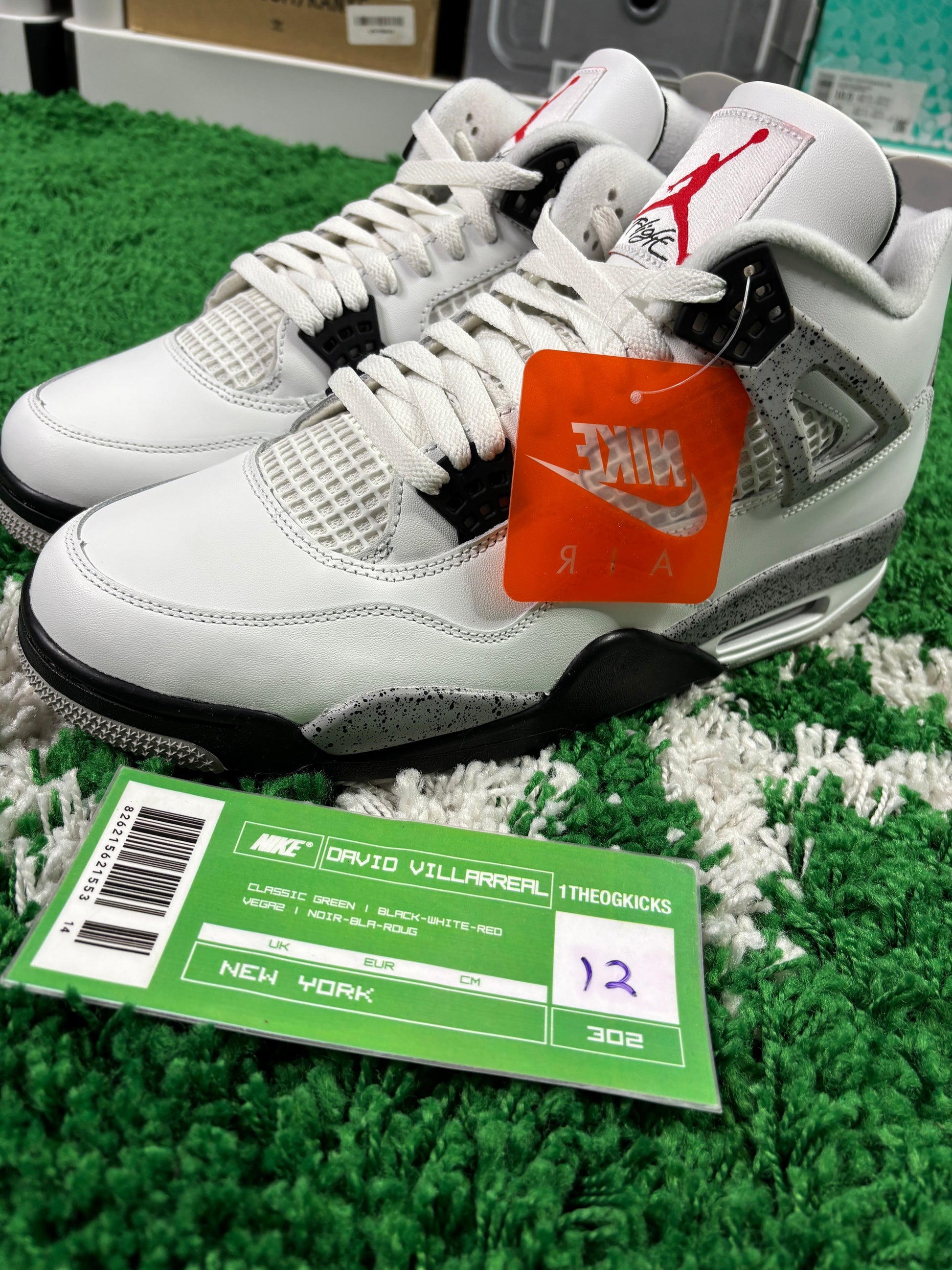 Jordan 4 White Cement - Size 12