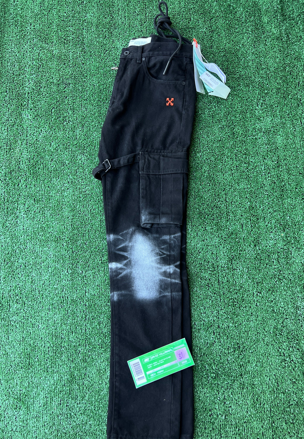 Off-White Black Slim Asymmetric Jeans - Size 31