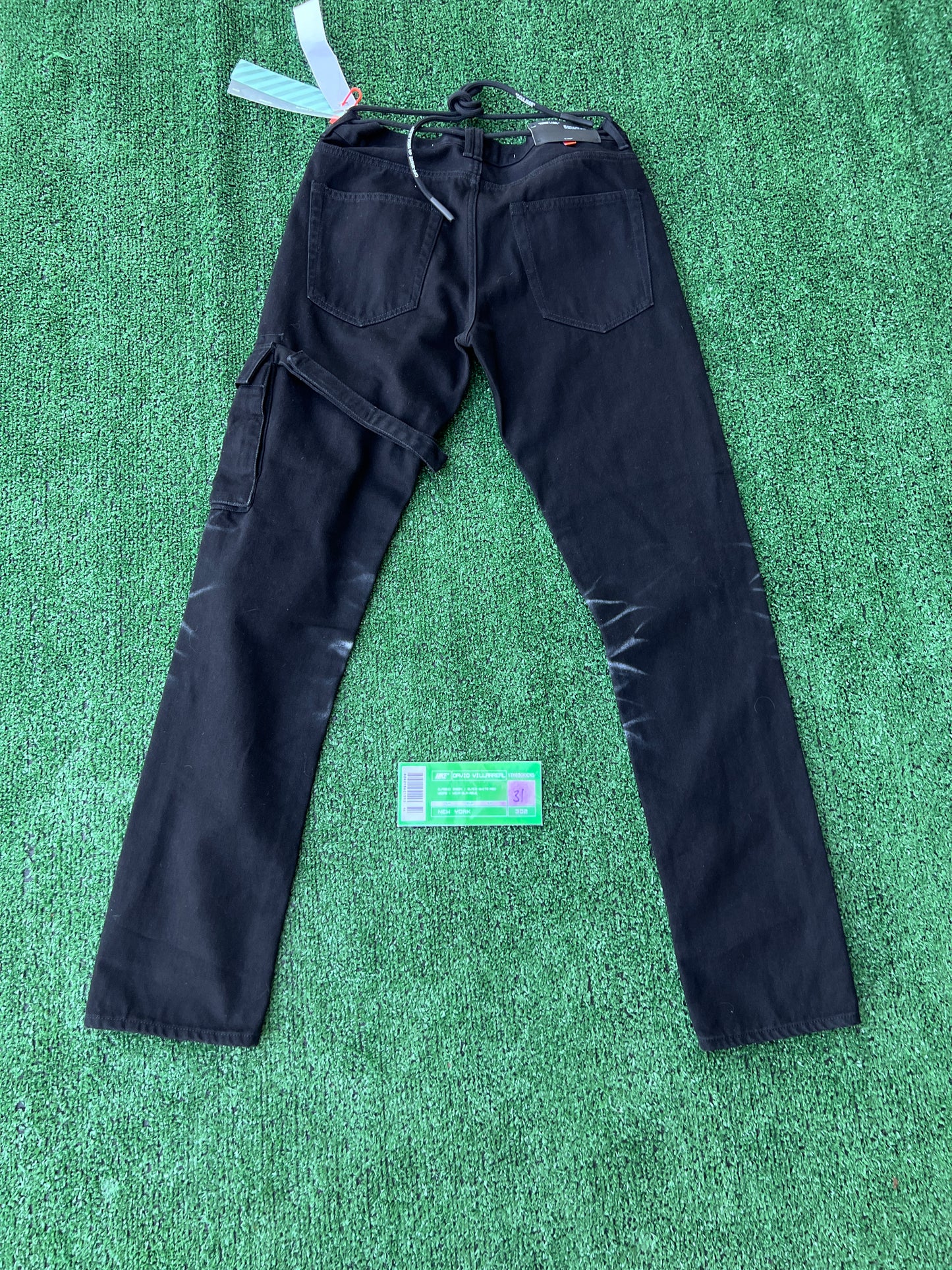 Off-White Black Slim Asymmetric Jeans - Size S