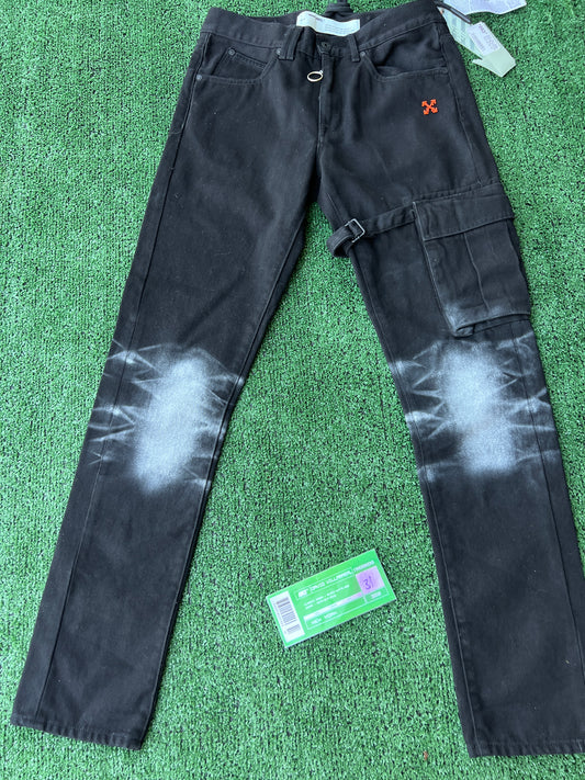 Off-White Black Slim Asymmetric Jeans - Size S
